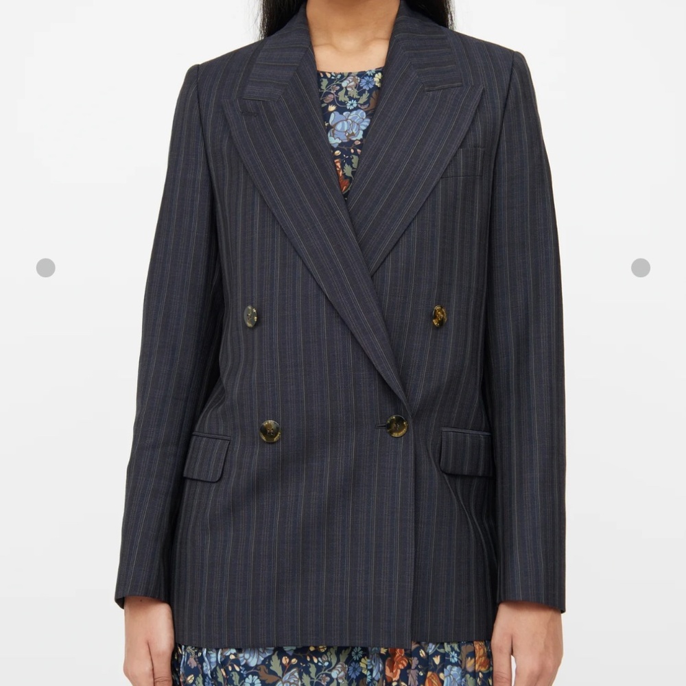 ACNE STUDIOS Jara boxy minimalist blazer navy